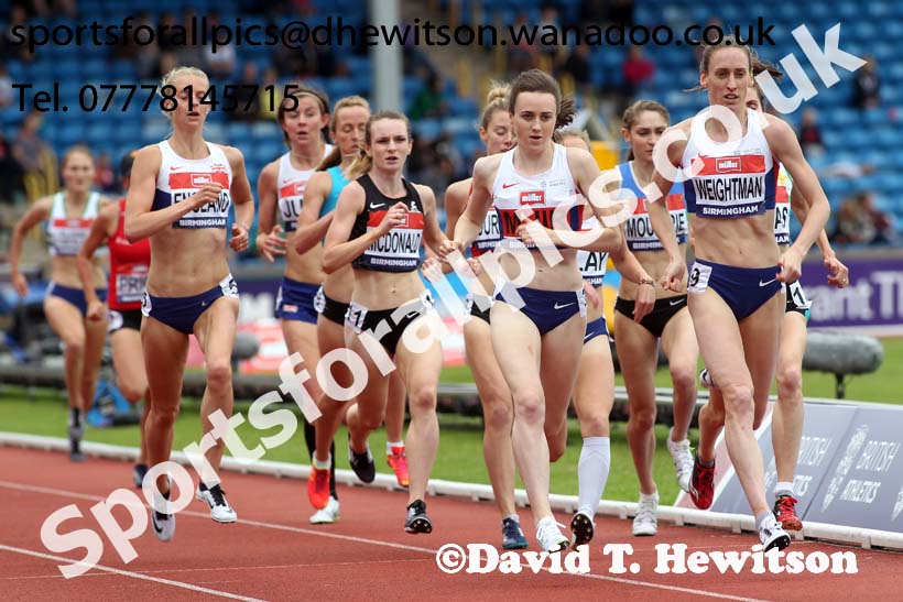 Womens 1500 metres, British Championships, Birmingham. Photo: David T. Hewitson/Sports for All Pics